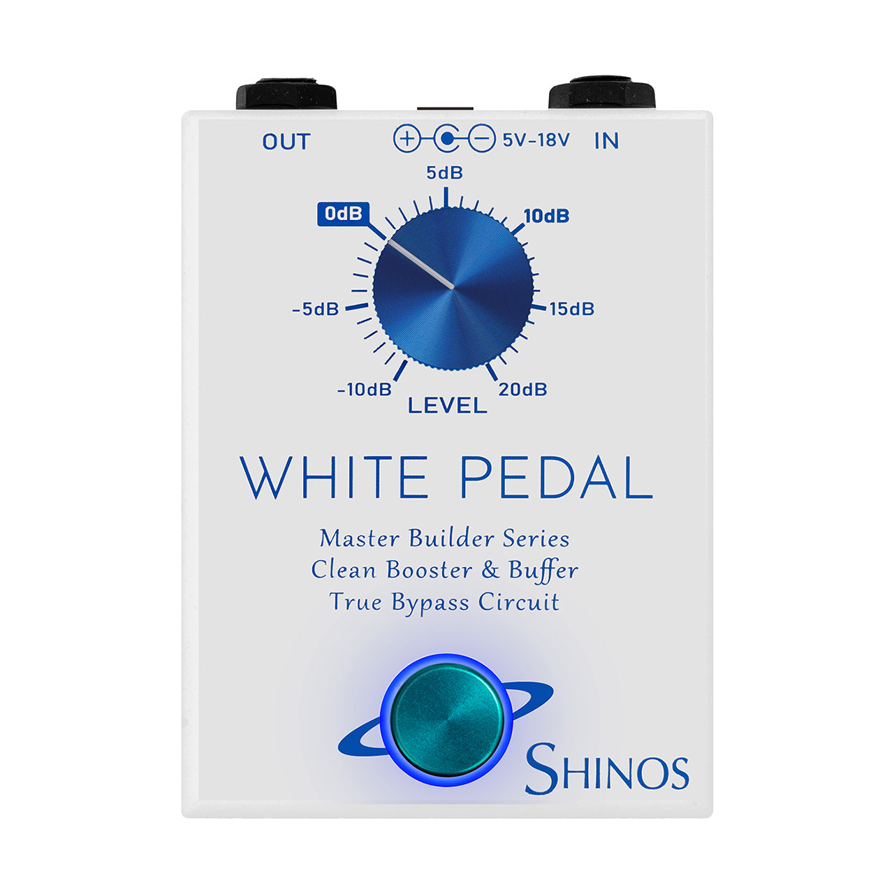 white guitar pedal SHINOS EFFECT WHITE PEDAL – Shinos Amps USA